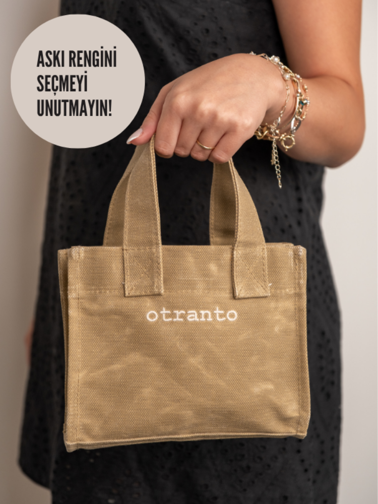 Luna Çöl Kumu | Mumlu Kanvas Çanta resmi