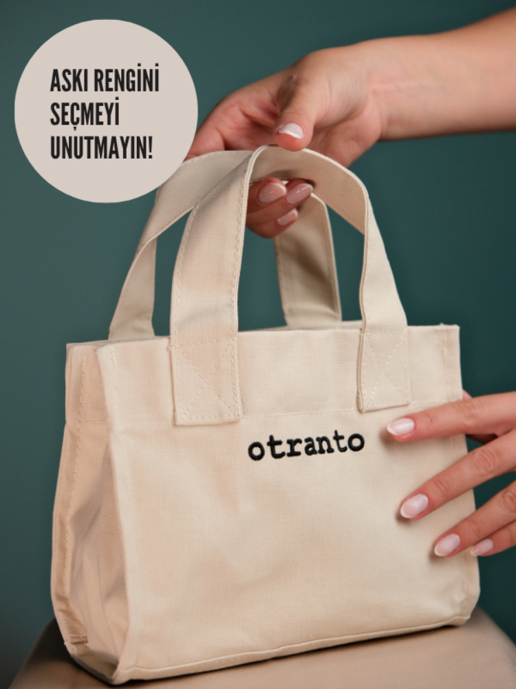 Luna Krem | Mumlu Kanvas Çanta resmi