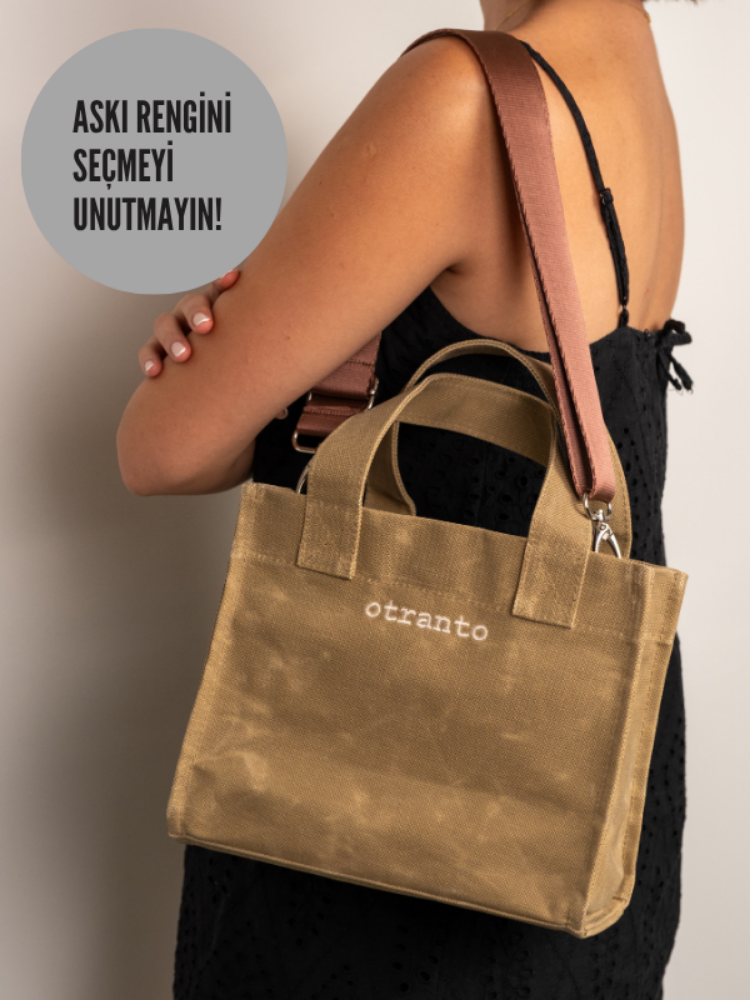 Sole Çöl Kumu | Mumlu Kanvas Çanta