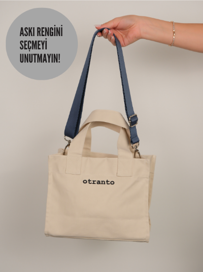 Sole Krem | Mumlu Kanvas Çanta resmi