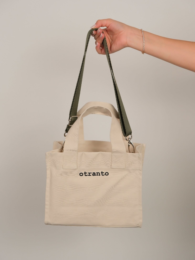 Sole Krem | Mumlu Kanvas Çanta resmi