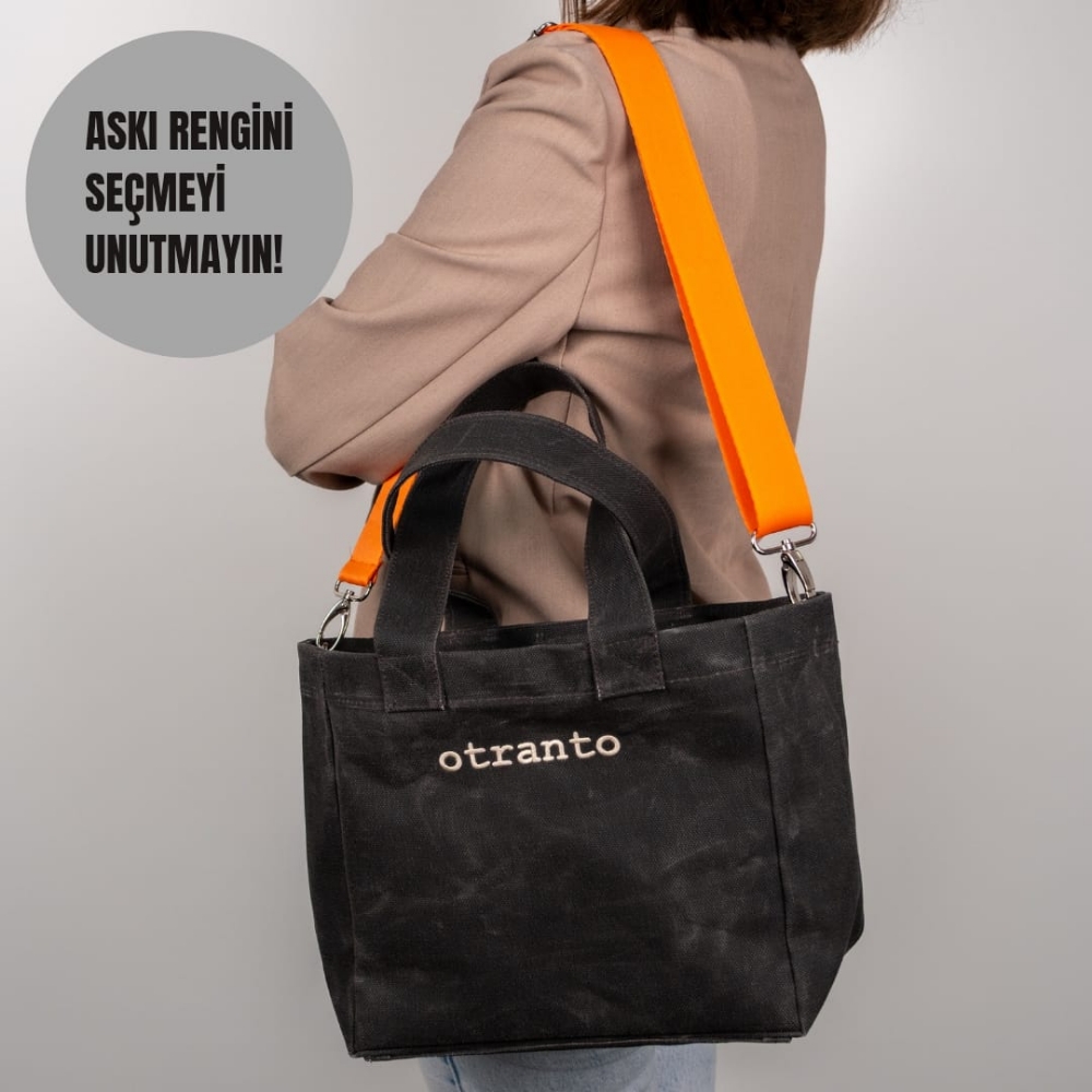 Nova Antrasit | Mumlu Kanvas Çanta