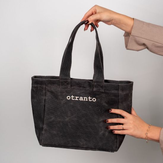 Nova Antrasit | Mumlu Kanvas Çanta resmi